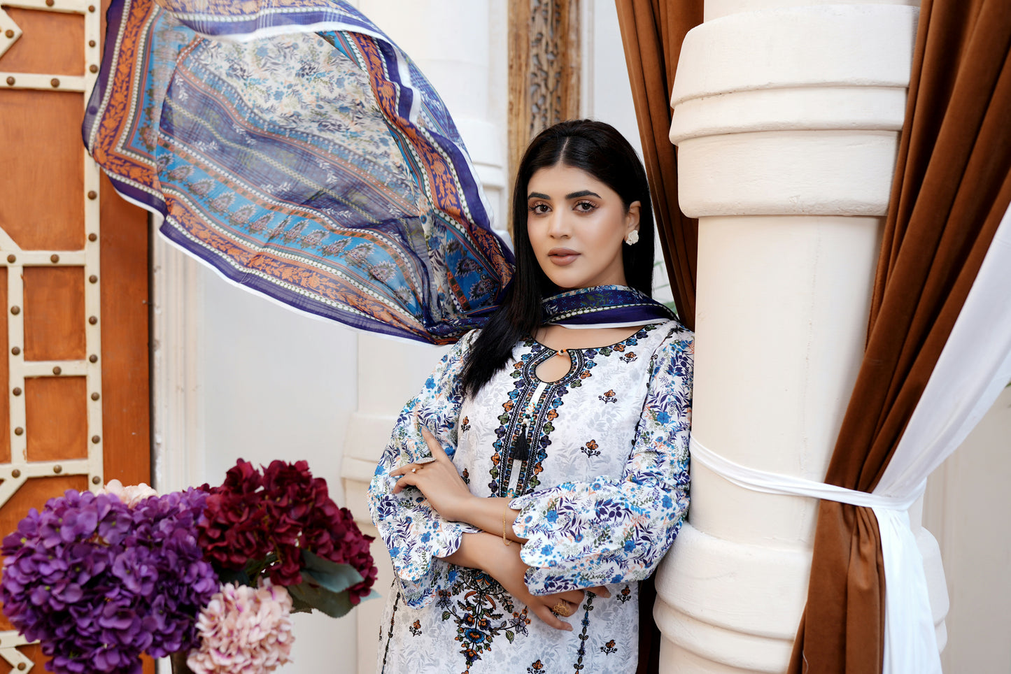 3 Piece Cotton Lawn Suite-Embroidered