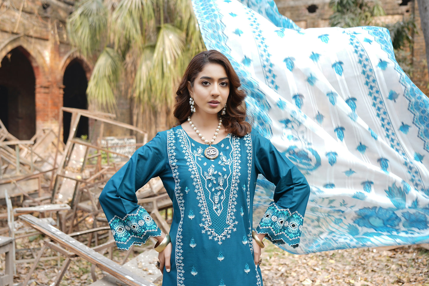 Embroidered Cotton Lawn Suite-3 Piece