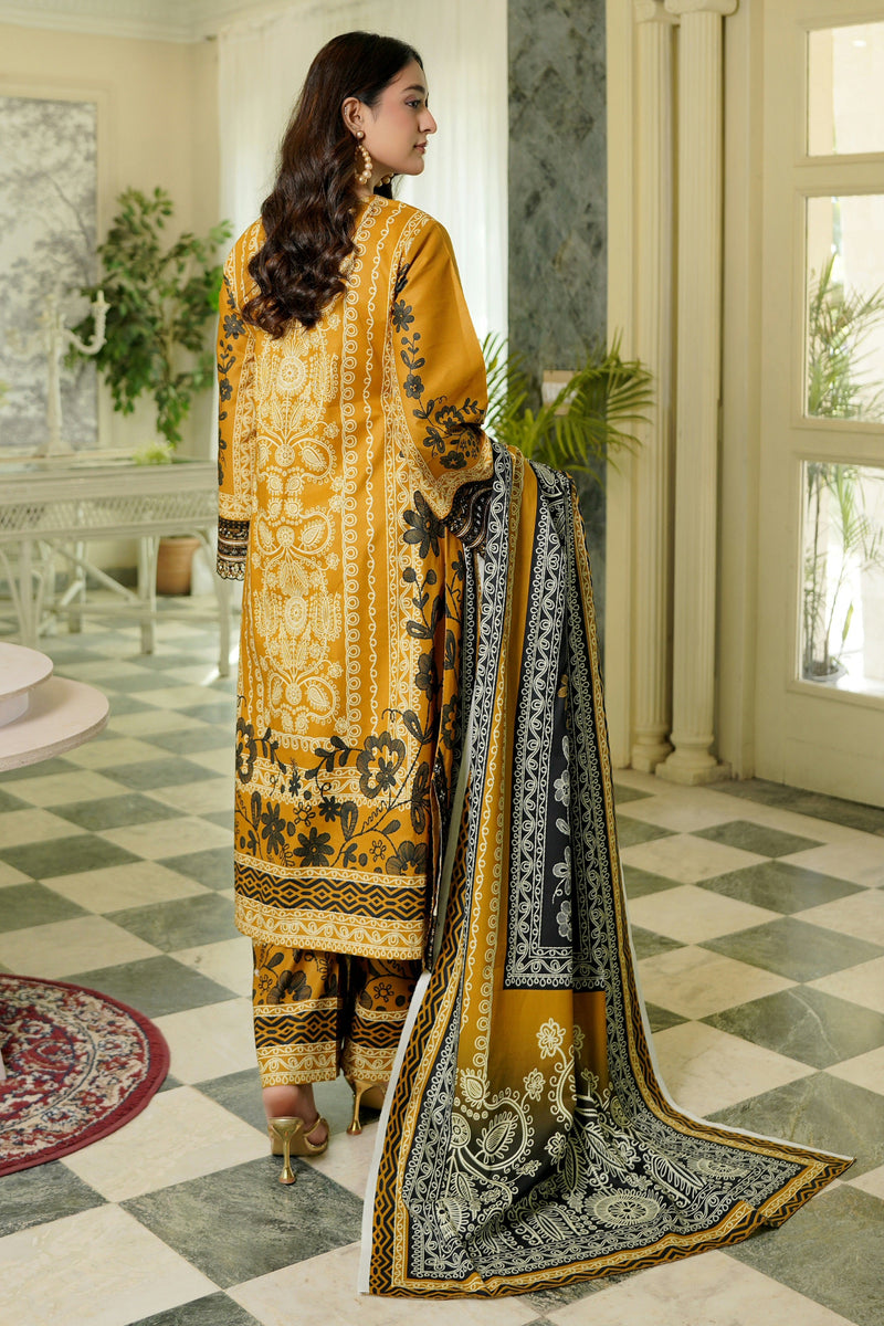 3 Piece Cotton Lawn Suit Stitched-Embroidered