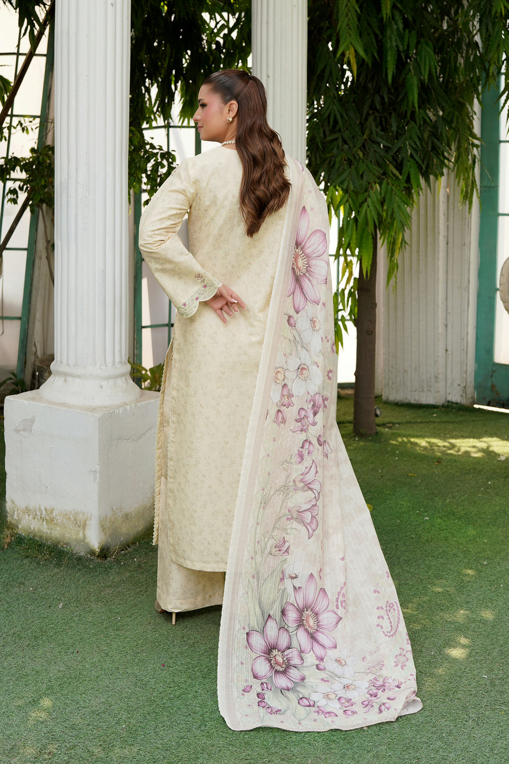 Embroidered 3-Piece Ivory Grace Suit