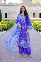 3 Piece Embroidered Summer Cotton Suit