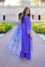 3 Piece Embroidered Summer Cotton Suit