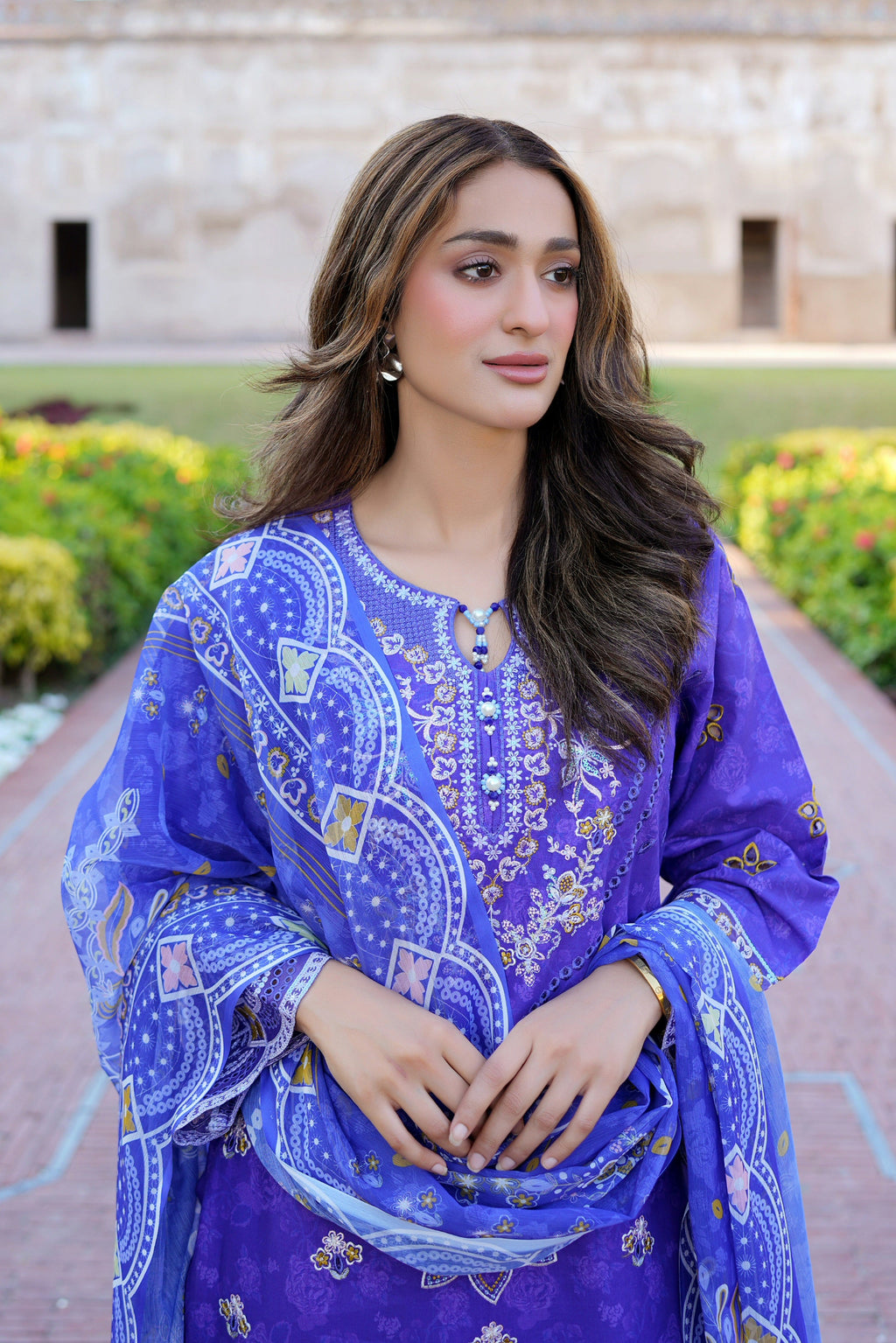 3 Piece Embroidered Summer Cotton Suit