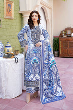 3 Piece Cotton Lawn Suit Stitched-Embroidered