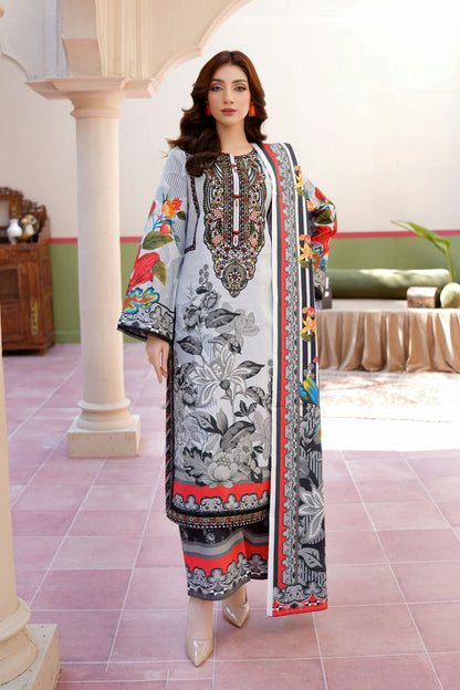 3 Piece Khaddar Suit-Embroidered(Stitched)
