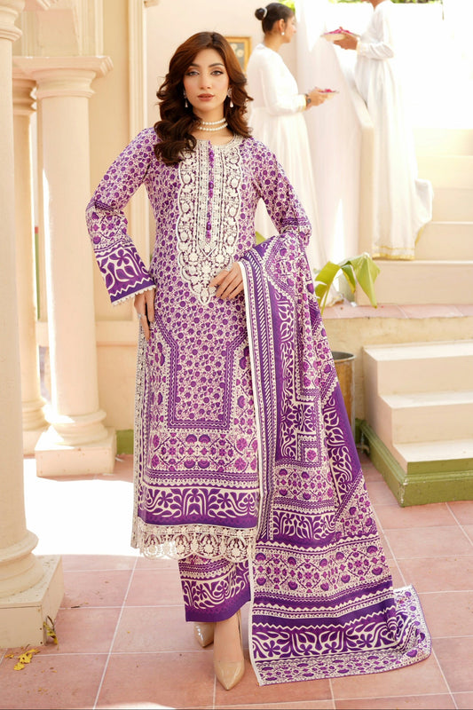 3 Piece Khaddar Suit-Embroidered(Stitched)