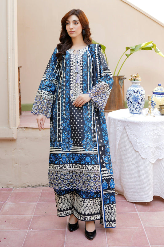 3 Piece Khaddar Suit-Embroidered(Stitched)