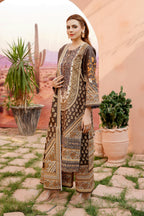3 Piece Cotton Lawn Suit Stitched-Embroidered