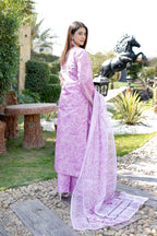 Embroidered 3 Piece Suite-Chiffon Dupatta