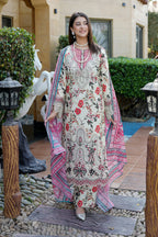 Embroidered 3 Piece Suite-Chiffon Dupatta