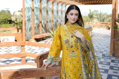 Embroidered 3 Piece Suite-Chiffon Dupatta