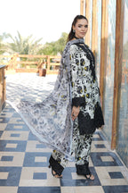 Embroidered 3 Piece Suite-Farshi Shalwar