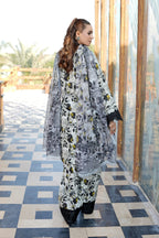 Embroidered 3 Piece Suite-Farshi Shalwar