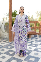 Embroidered 3 Piece Suite-Chiffon Dupatta