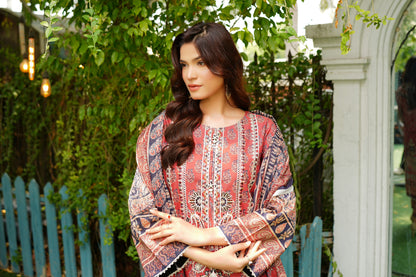 3 Piece Summer Cotton Suit-Embroidered