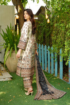 3 Piece Summer Cotton Suit-Embroidered