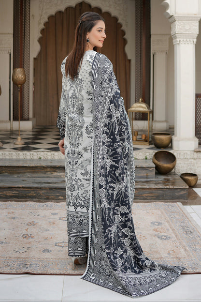 Stitched 3 Piece Cambric Cotton Suit-Embroidered