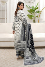 3 Piece Summer Cotton Suit Stitched-Embroidered