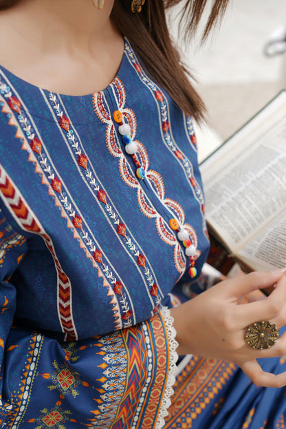 3 Piece Winter Cotton Suit-Embroidered