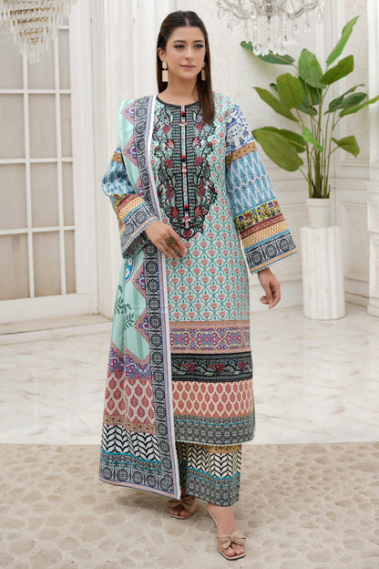 3 Piece Winter Cotton Suit-Embroidered