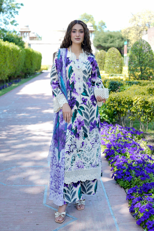 3 Piece Summer Cotton Suite-Embroidered