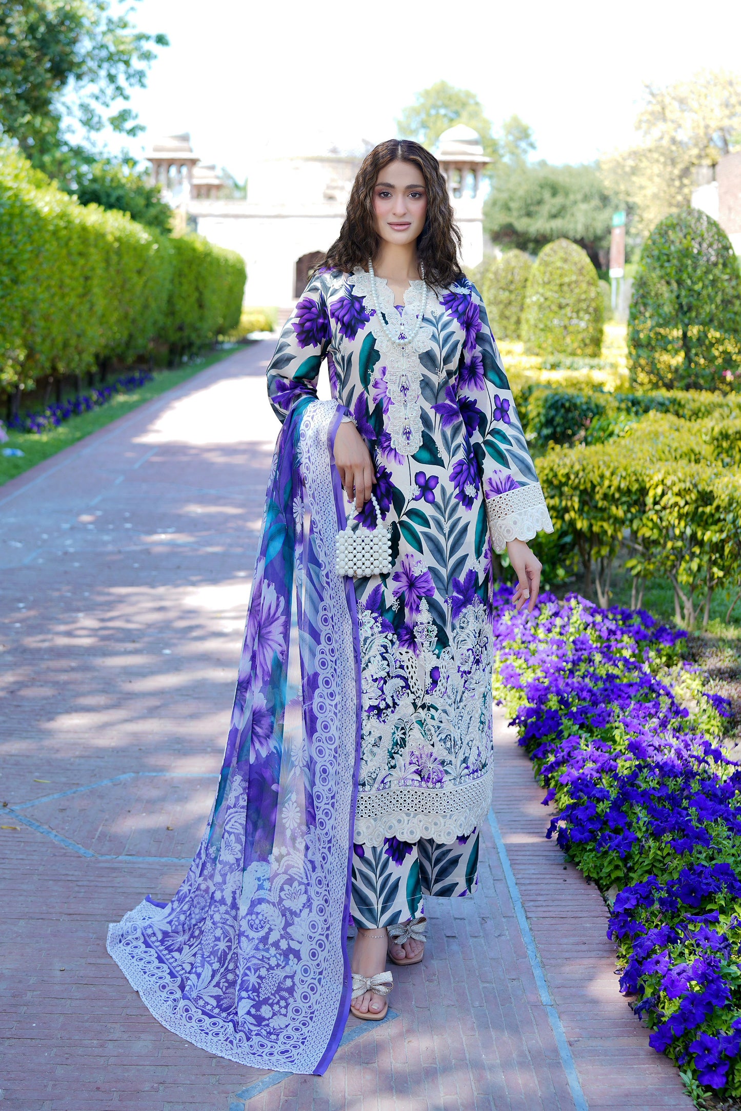3 Piece Summer Cotton Suite-Embroidered