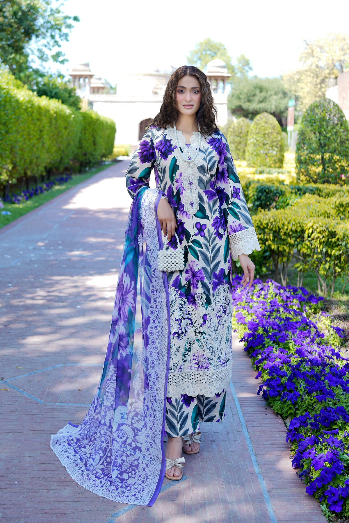 3 Piece Summer Cotton Suite-Embroidered