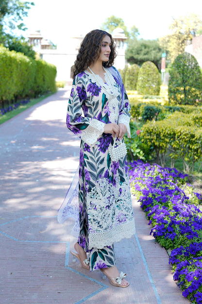 3 Piece Summer Cotton Suite-Embroidered