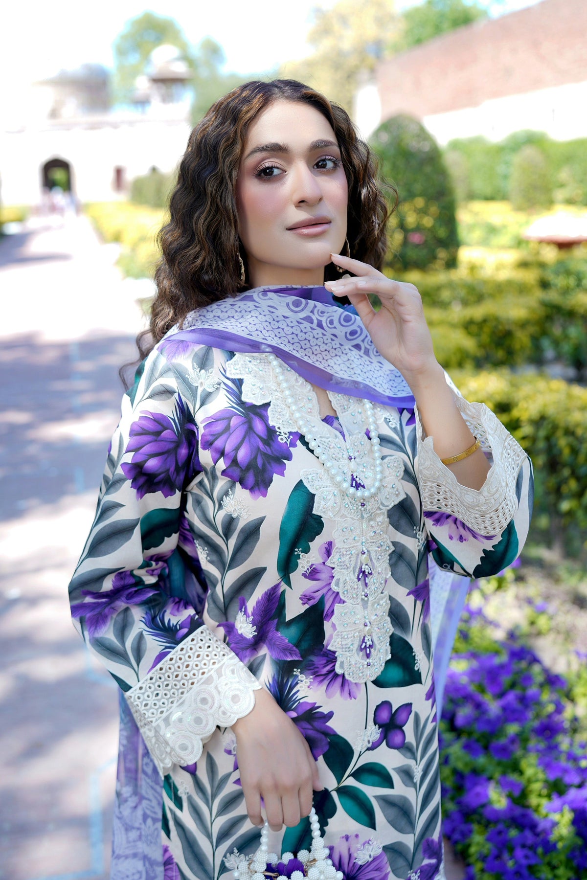 3 Piece Summer Cotton Suite-Embroidered