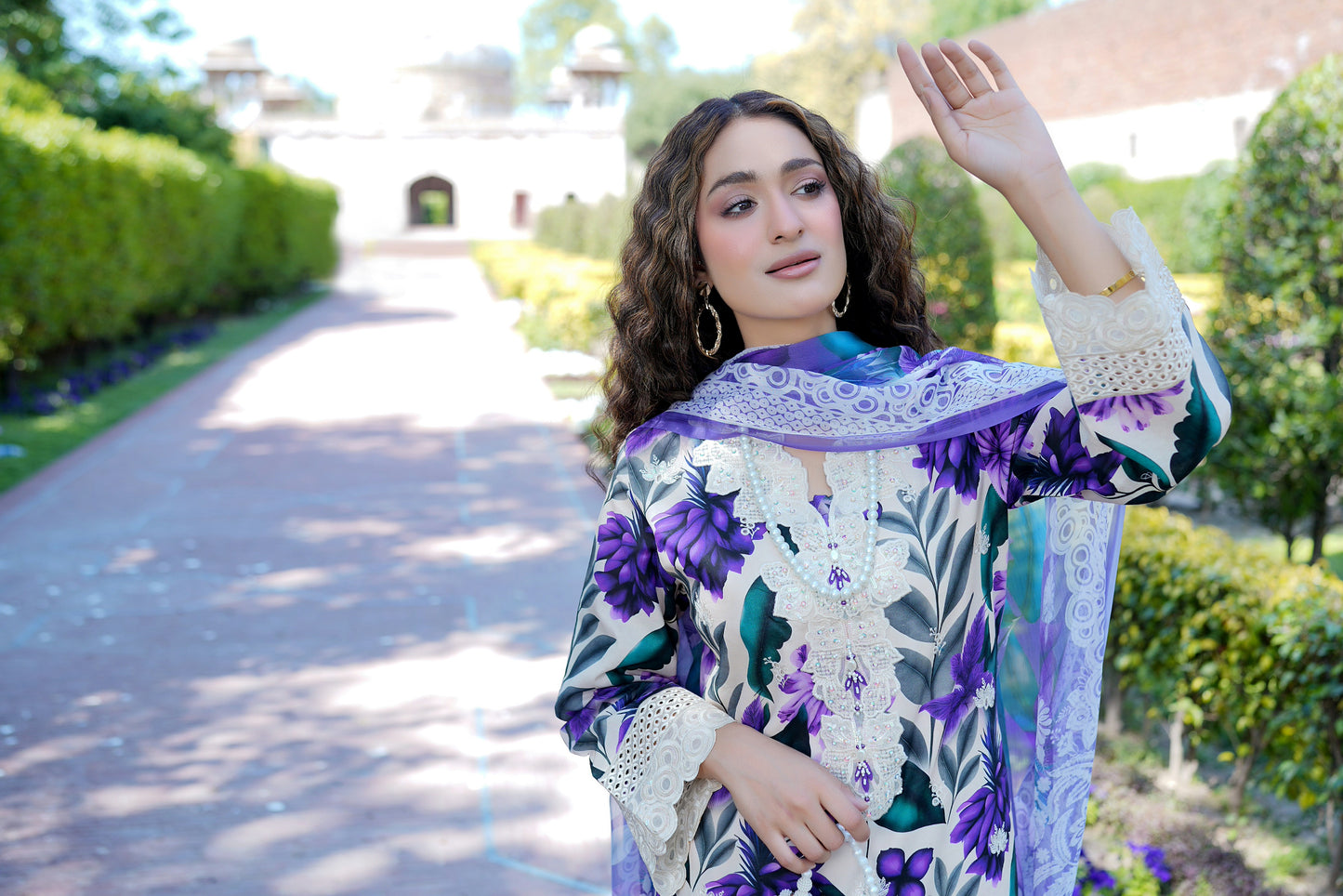3 Piece Summer Cotton Suite-Embroidered