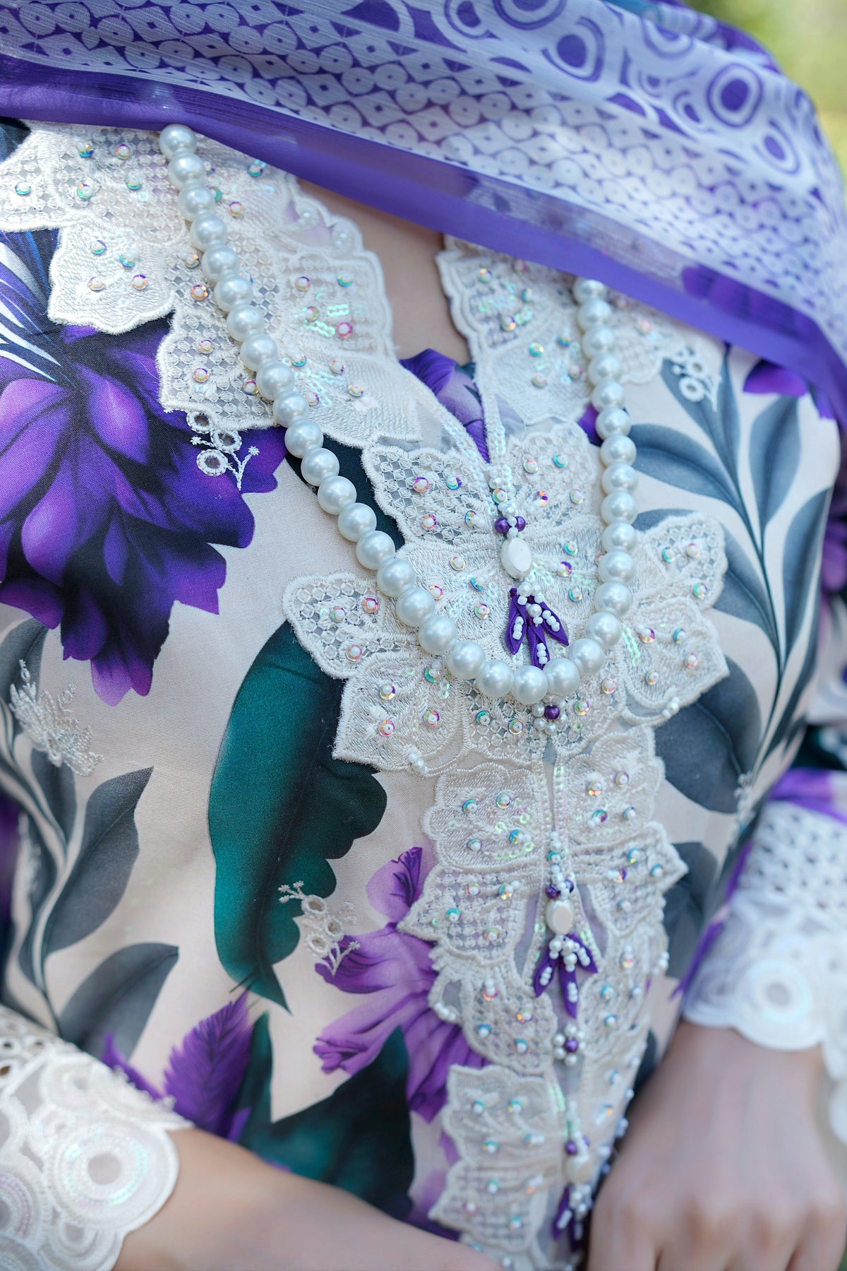 3 Piece Summer Cotton Suite-Embroidered
