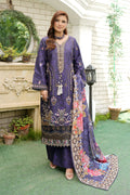 Elegant Purple Embroidered 3-Piece Suit