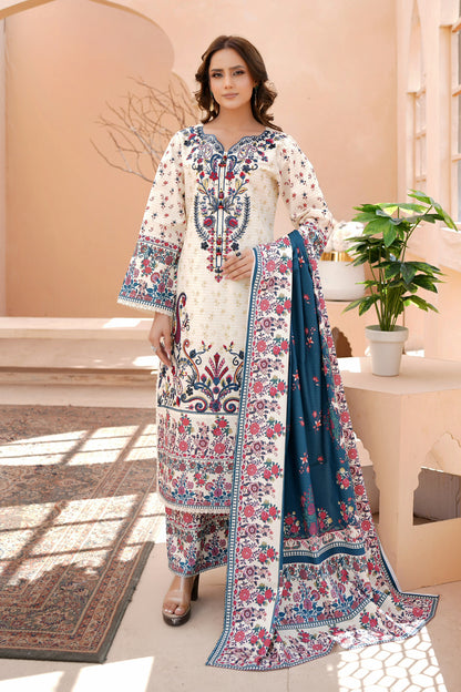 3 Piece Khaddar Suit-Embroidered