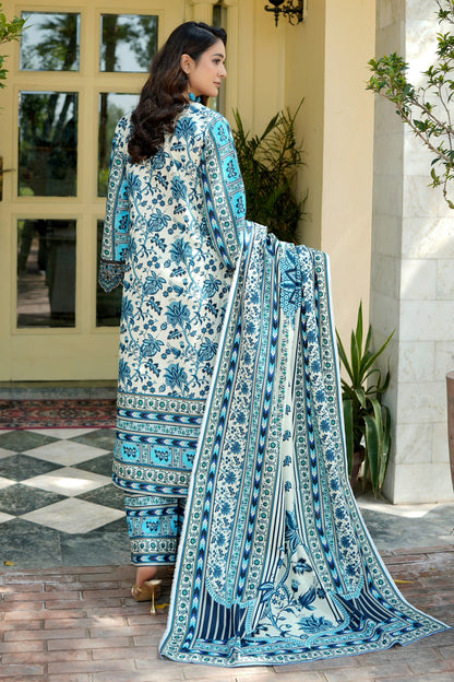 3 Piece Winter Cotton Suit Stitched-Embroidered