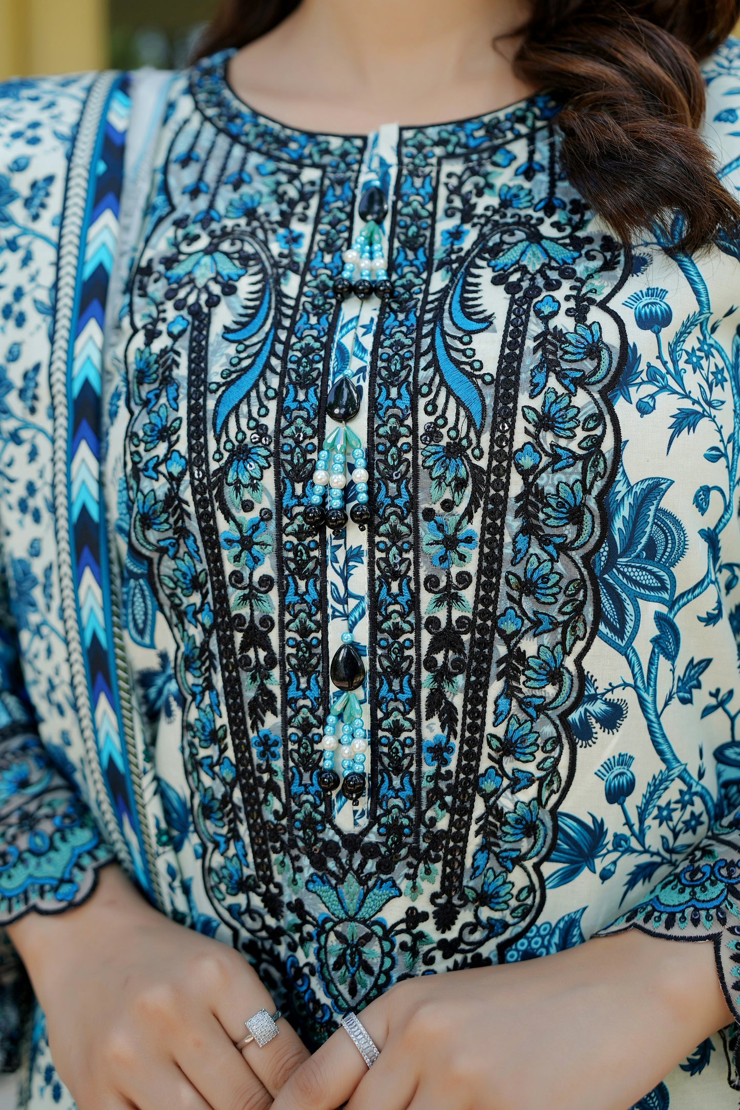 3 Piece Winter Cotton Suit Stitched-Embroidered