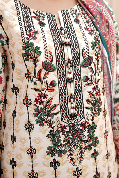 3 Piece Khaddar Suit-Embroidered