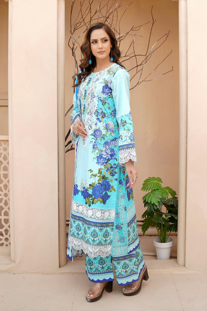 3 Piece Khaddar Suit-Embroidered