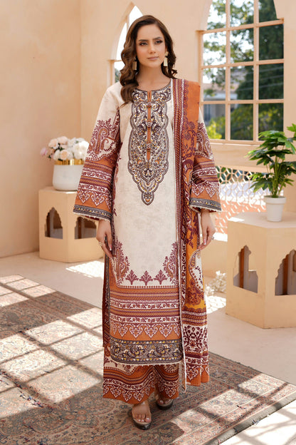 3 Piece Khaddar Suit-Embroidered