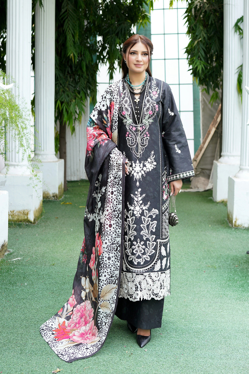 3 Piece Embroidered Corduroy Suit