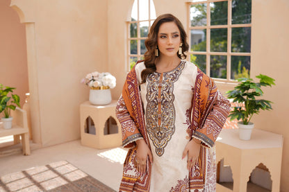 3 Piece Khaddar Suit-Embroidered