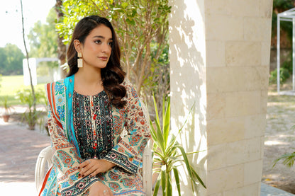 3 Piece Winter Cotton Suit Stitched-Embroidered