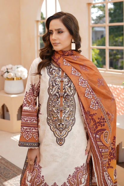 3 Piece Khaddar Suit-Embroidered