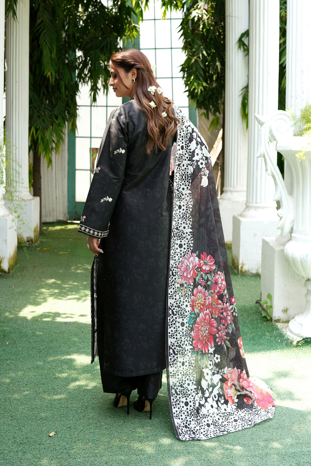 3 Piece Embroidered Corduroy Suit