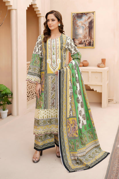 3 Piece Khaddar Suit-Embroidered