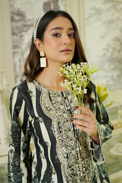 3 Piece Winter Cotton Suit Stitched-Embroidered