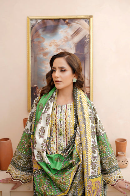 3 Piece Khaddar Suit-Embroidered
