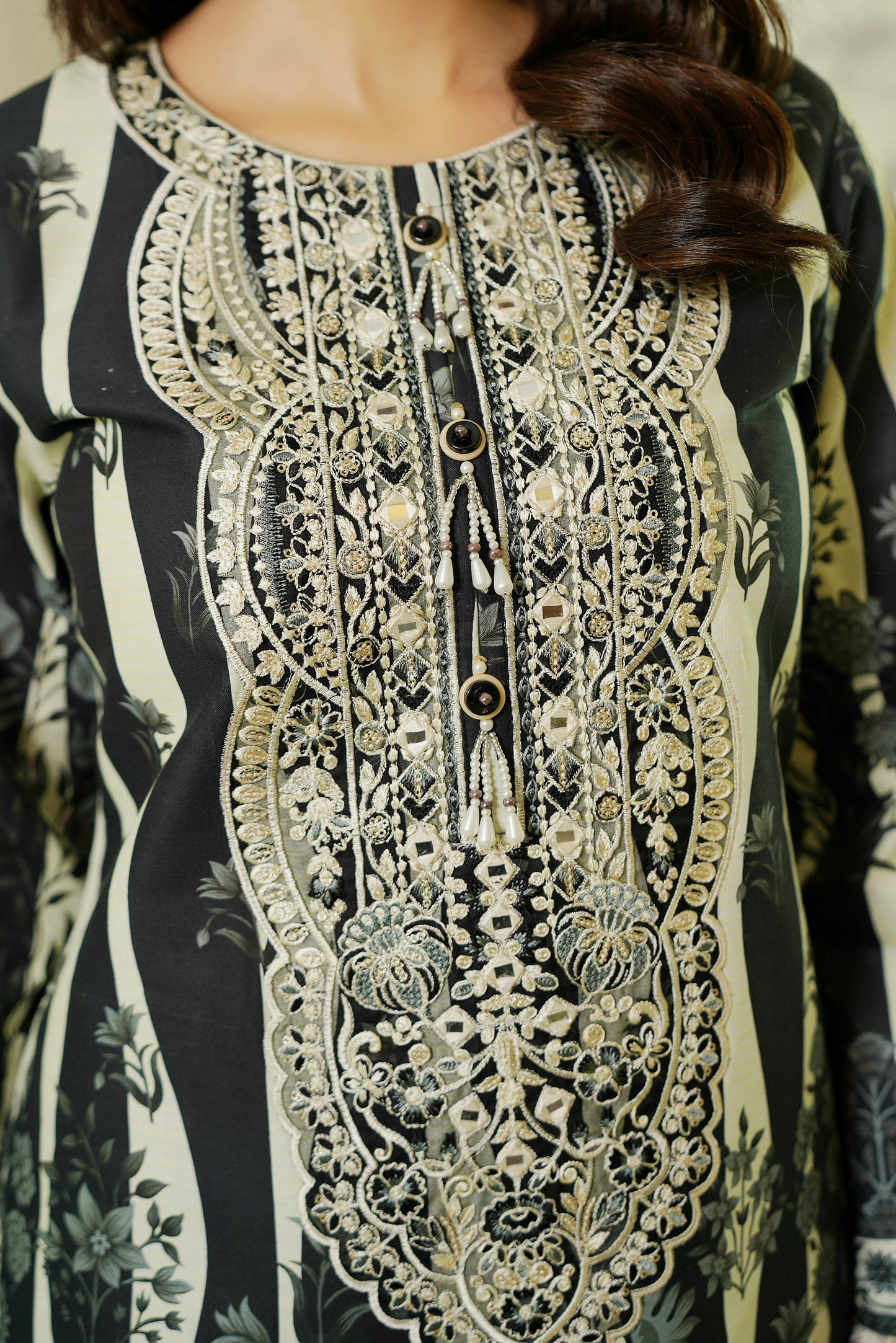 3 Piece Winter Cotton Suit Stitched-Embroidered