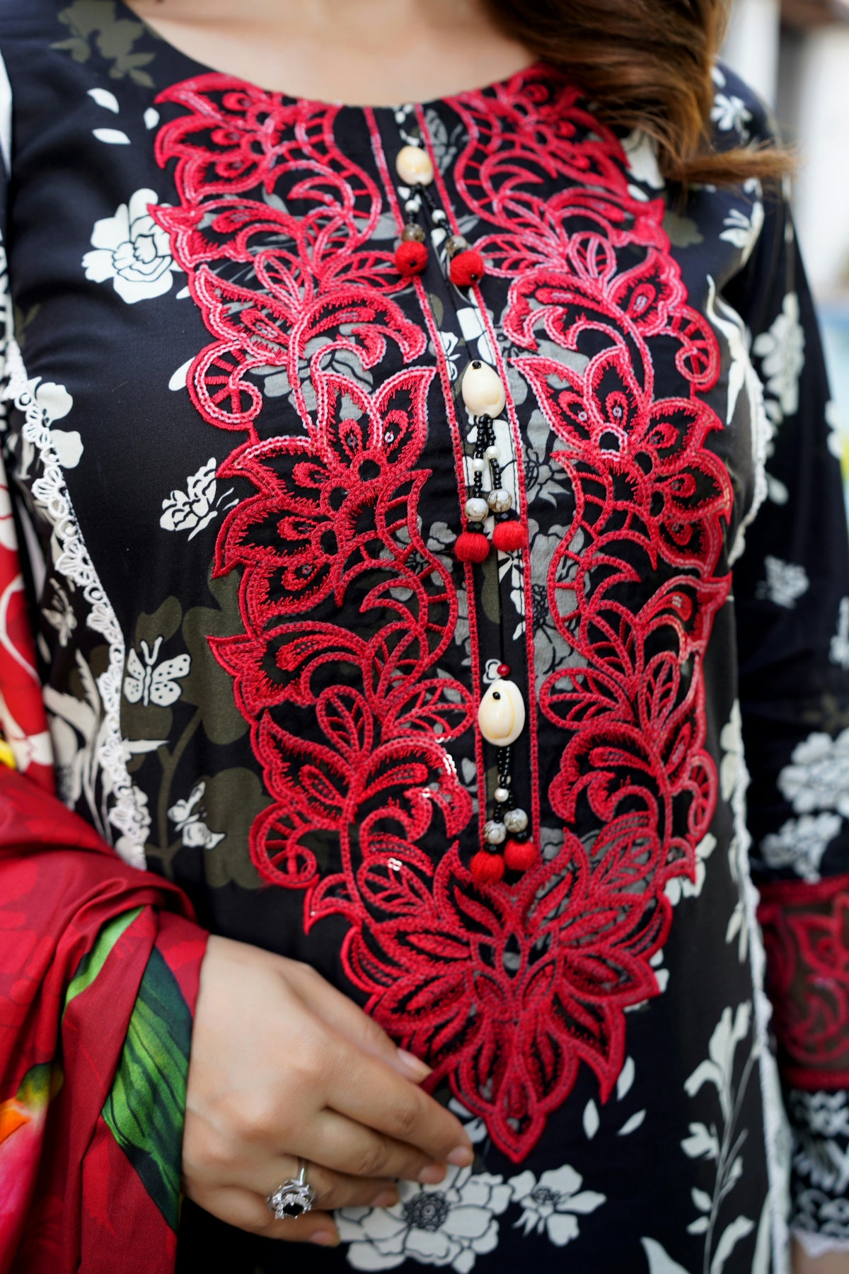 3 Piece Cotton Lawn Suit Stitched-Embroidered