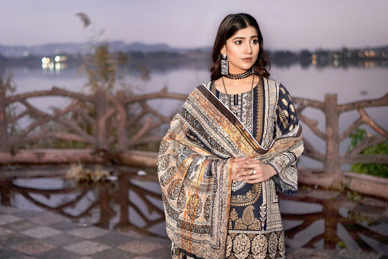 Embroidered 3 Piece Suite-Summer Cotton