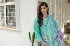 Mint Floral 3 Piece Suit-Embroidered